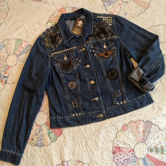 Hand Designed One Of A Kind Denim Jacket - Picture 2 of 7